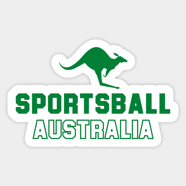 SPORTSBALL AUSTRALIA Varsity Green Sticker by Simontology